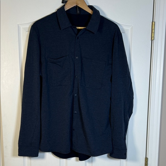 lululemon athletica Dark Blue Shirt Jacket size L and reusable Lululemon Bag